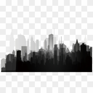 #city #silhouette #urban #blackandwhite #architecture - Transparent City Silhouette Png Clipart