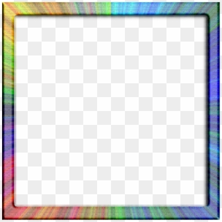 Rainbow Border Transparent - Transparent Background Square Frame Png Clipart