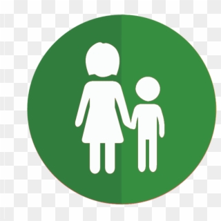 Family Icon Green - Mom Son Icon Clipart