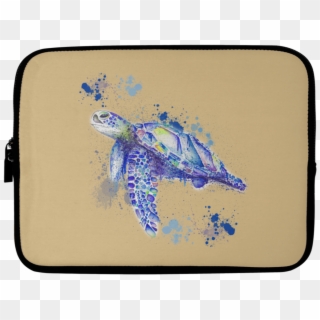 Watercolor Sea Turtle Laptop Sleeves - Watercolor Painting Clipart
