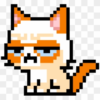 Grumpy Cat - Traffic Cone Pixel Art Clipart
