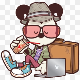 Mouse At Trader - Hipster Mickey Clipart