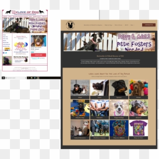 For The Love Of Dog Rottweiler And Pitbull Rescue Of - Online Advertising Clipart