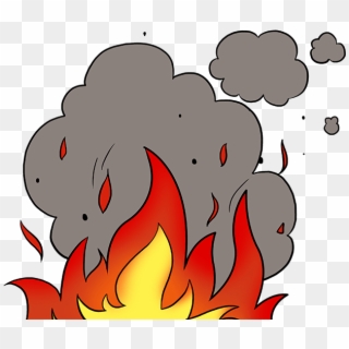 How To Draw Flames And Smoke - Cartoon Fire With Smoke Clipart
