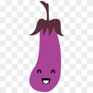 Eggplant Cartoon Smiley Clipart