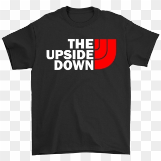 Mashup The North Face The Upside Down Stranger Things - Active Shirt Clipart