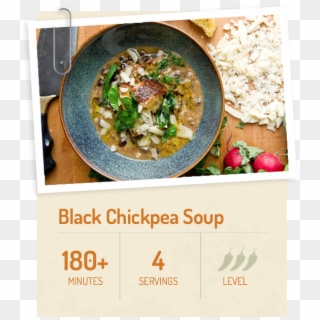 Black Chickpea Soup - Vegetable Clipart
