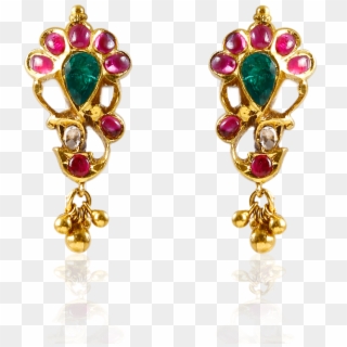 Lord Ganesha Gemstone Earrings - Earrings Clipart