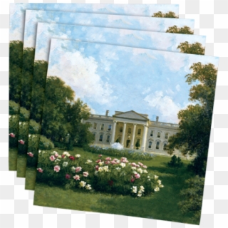 White House 1914 Cocktail Napkins - Rose Clipart