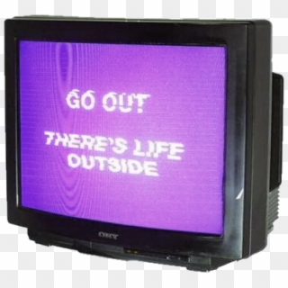 #tv #television #life #outside #internet #vhs #glitch - Go Out There Is Life Outside Clipart