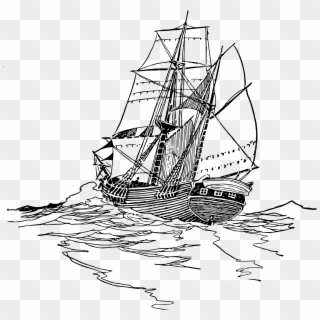 This Free Icons Png Design Of Sailboat 2 - American Merchant Ship 1800's Clipart