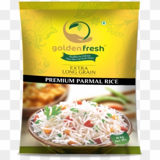 Golden Fresh-parmal Rice Packaging - Long Grain Rice Packaging Clipart