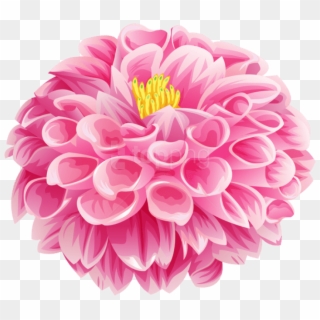 Free Png Download Pink Dahlia Flower Png Images Background - Common Zinnia Clipart
