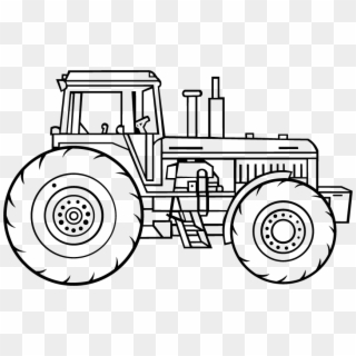 Drawing Tractors Lawn Mower - Line Drawings Of Tractors Clipart