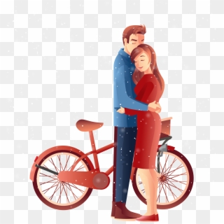 Cartoon Hand Drawn Illustration Couple Png And Psd - Cartoon Clipart