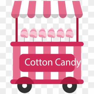 Vector Stripe Vehicle - Cotton Candy Car Clipart