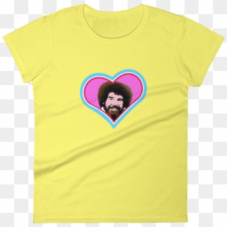 I Heart Bob Ross Women's Short Sleeve T-shirt - Flower Power T Shirt Clipart