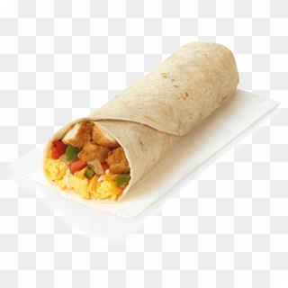 Breakfast Chunks Of Protein With Scrambled Eggs - Breakfast Burrito Chick Fil Clipart