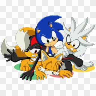 Sonic, Tails, Shadow, Silver Twister - Sonic Tails And Shadow Clipart