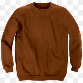 1016 Fleece Crew Neck Pullover Sweatshirt Rust - Long-sleeved T-shirt Clipart