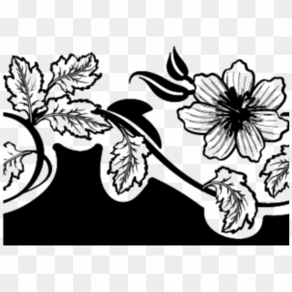 Black And White Flower Png - Flower Black And White Vector Png Clipart