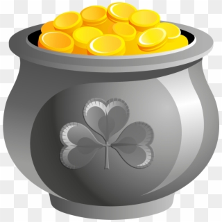 St Patrick Pot Of Gold With Coins Png Picture - Insect Clipart