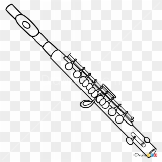 Flute Drawing Line - Draw Flute Musical Instruments Clipart