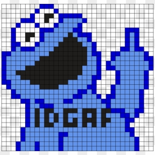 Idgaf Cookie Monster Perler Bead Pattern / Bead Sprite - Perler Bead Patterns Cookie Monster Clipart
