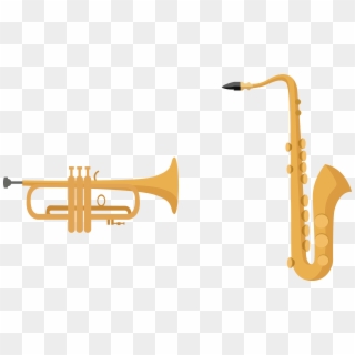 Trumpet Saxophone - Saxophone Vector Png Clipart