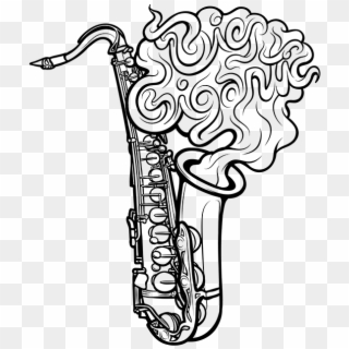 Drawn Saxophone Chibi - Big Gigantic Art Clipart