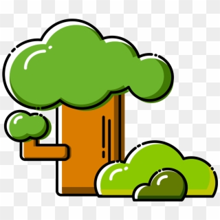 Plant Cartoon Trees Vector Elements Png And Image - Vector Graphics Clipart