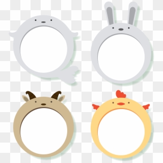 Cute Animal Frame Transprent Png Free Download Ⓒ - Circle Frame Png Cute Clipart