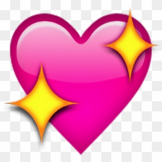 #sticker #enjoy #heart #iphone #heart #sparkles #shimmer - Pink Heart Emoji Small Clipart
