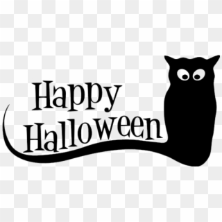 Happy Halloween Text Png - Happy Halloween Black And White Clipart Transparent Png