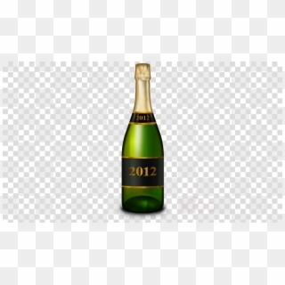 Cartoon Champagne Bottle Png Clipart Champagne Clip - Rocket Silhouette Transparent Background