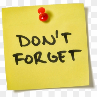 Don T Forget Clipart Post It Note - Paper - Png Download