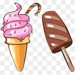 Ice Cream Cone Gourmet Cartoon Png And Vector Image Clipart