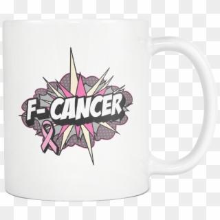 Fcancer Breast Cancer Awareness Pink Ribbon Awesome - Mug Clipart