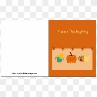 Free Printable Card Featuring Thanksgiving Items - Happy Thanksgiving Card Template Clipart