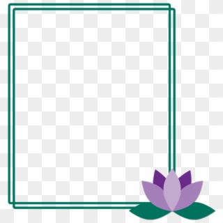 Frame, Lotus, Flower, Picture Frame, Green, Lilac - Green Clipart