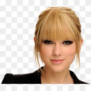 Taylor Swift With Straight Hair , Png Download - Blunt Bangs With Long Sides Clipart