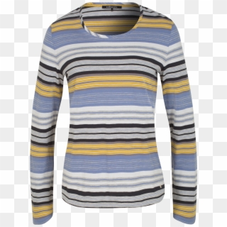 Shirt With Horizontal Stripes - Long-sleeved T-shirt Clipart