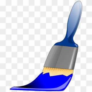 Paint Brush Clipart Thin - Paintbrush Blue - Png Download