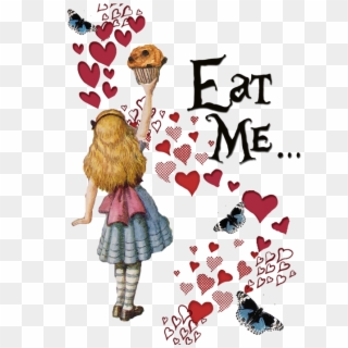 Click And Drag To Re-position The Image, If Desired - Eat Me Alice In Wonderland Illustration Clipart