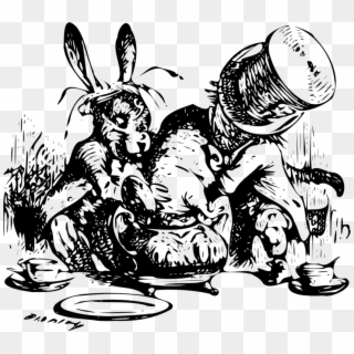 Mad Hatter Alice's Adventures In Wonderland The Dormouse - Alice's Adventures In Wonderland March Hare Clipart