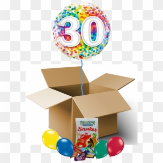 30th Birthday Balloon In A Box - 30th Birthday Logo Png Clipart