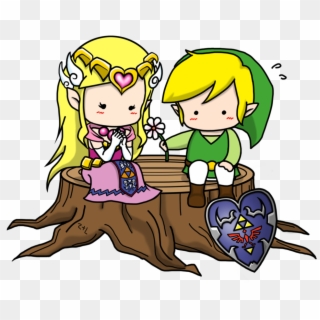 Link And Zelda Png - Legend Of Zelda Love Clipart