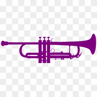 Trumpet, Instrument, Music, Purple, Jazz, Sound, Brass - Trumpet Silhouette Clipart