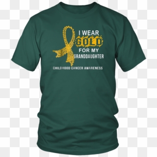 I Wear Gold For My Granddaughter Gold Ribbon T-shirt - Larry Bernandez T Shirt Clipart
