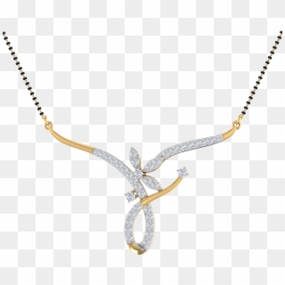 Opulent Gold Ribbon & Leaf Diamond Tanmaniya Diamond - Locket Clipart